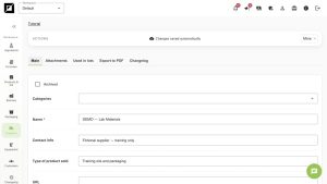 The DEMO supplier with purchasing context