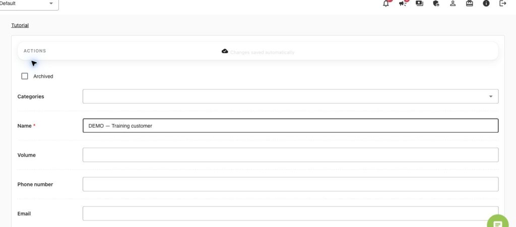Customer creation: identity and contact/reference fields