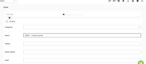 Customer creation: identity and contact/reference fields